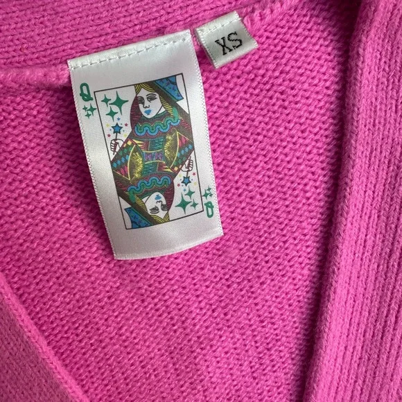 Queen of Sparkles Pink Nutcracker Sweater Cardigan Size XS - Picture 11 of 13